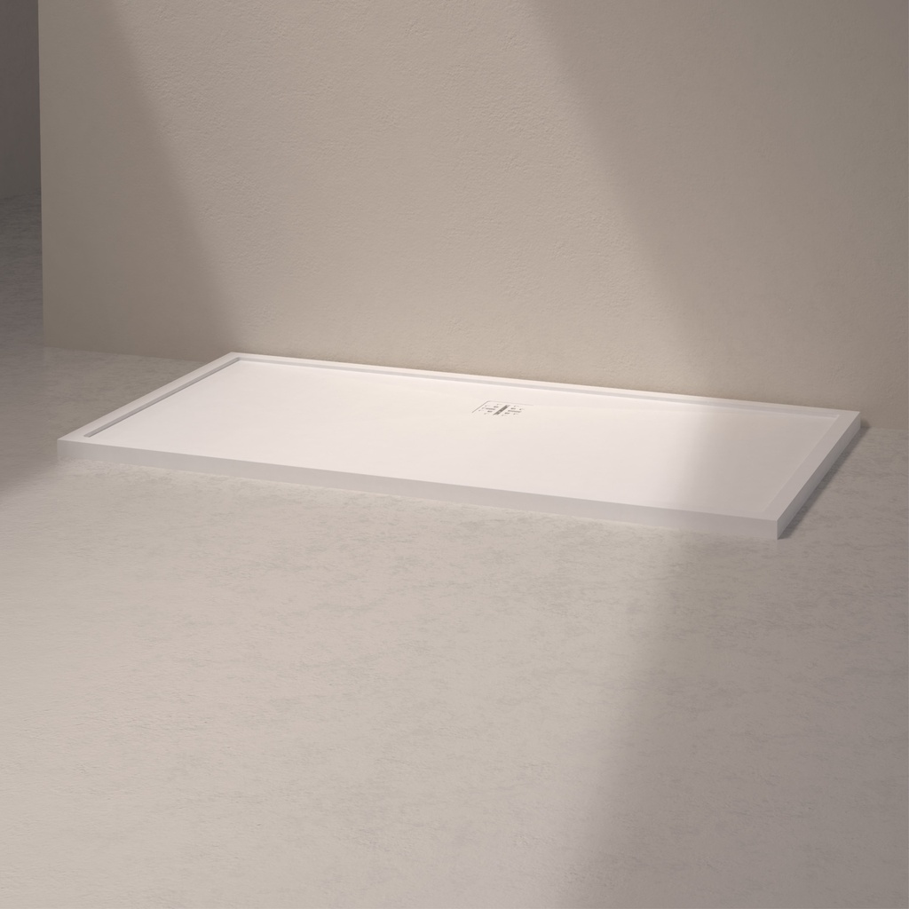 Mist shower floor long side drain