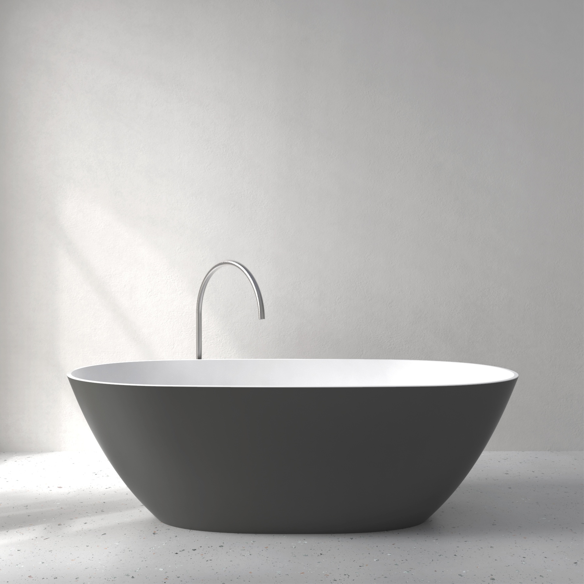 [FMU04-SAGREY] Muse bath with Soft Touch (Anthracite Grey)