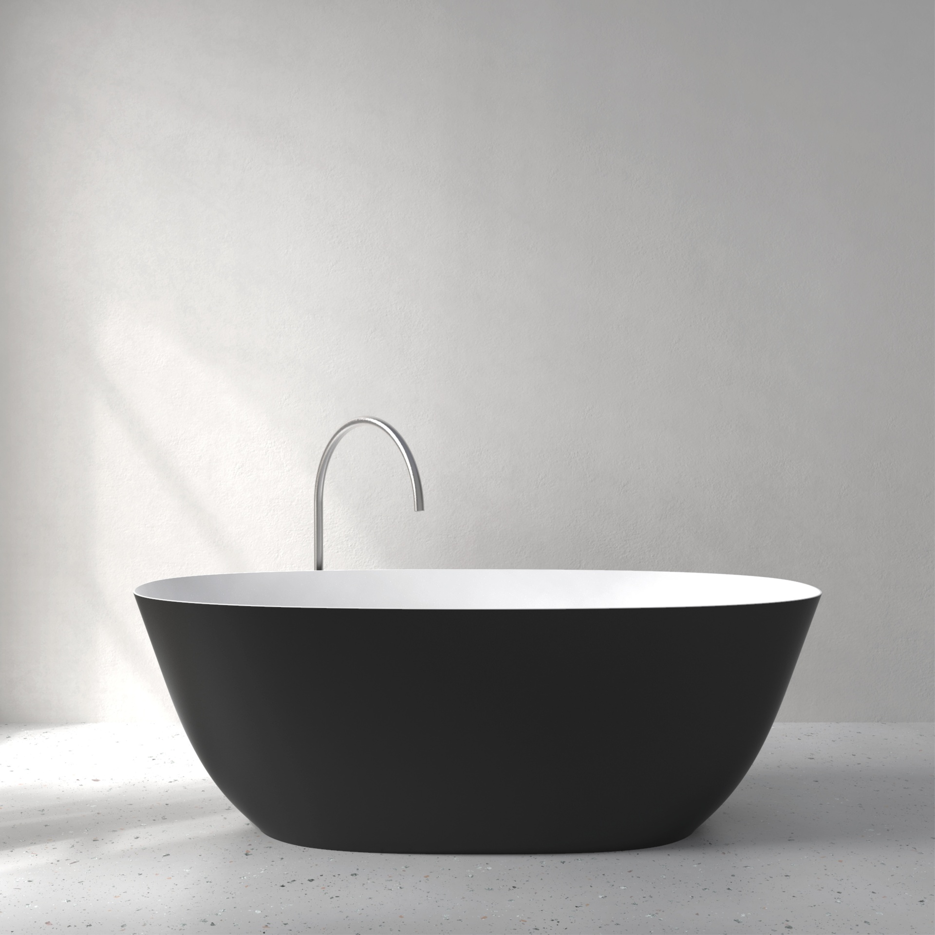 [FFI03-SDBLACK] Fine bath with Soft Touch (w1700 x d750 x h580mm, Deep Black)