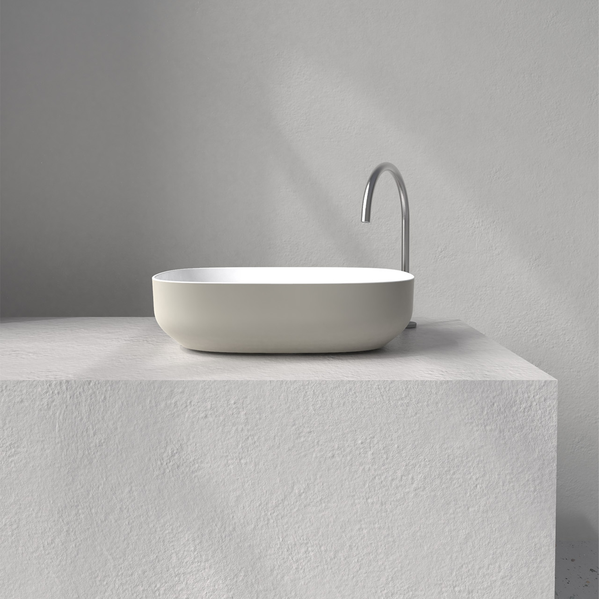 [STL4832-SRAL] Still oval Soft Touch (w480 x d320 x h125mm, RAL color)