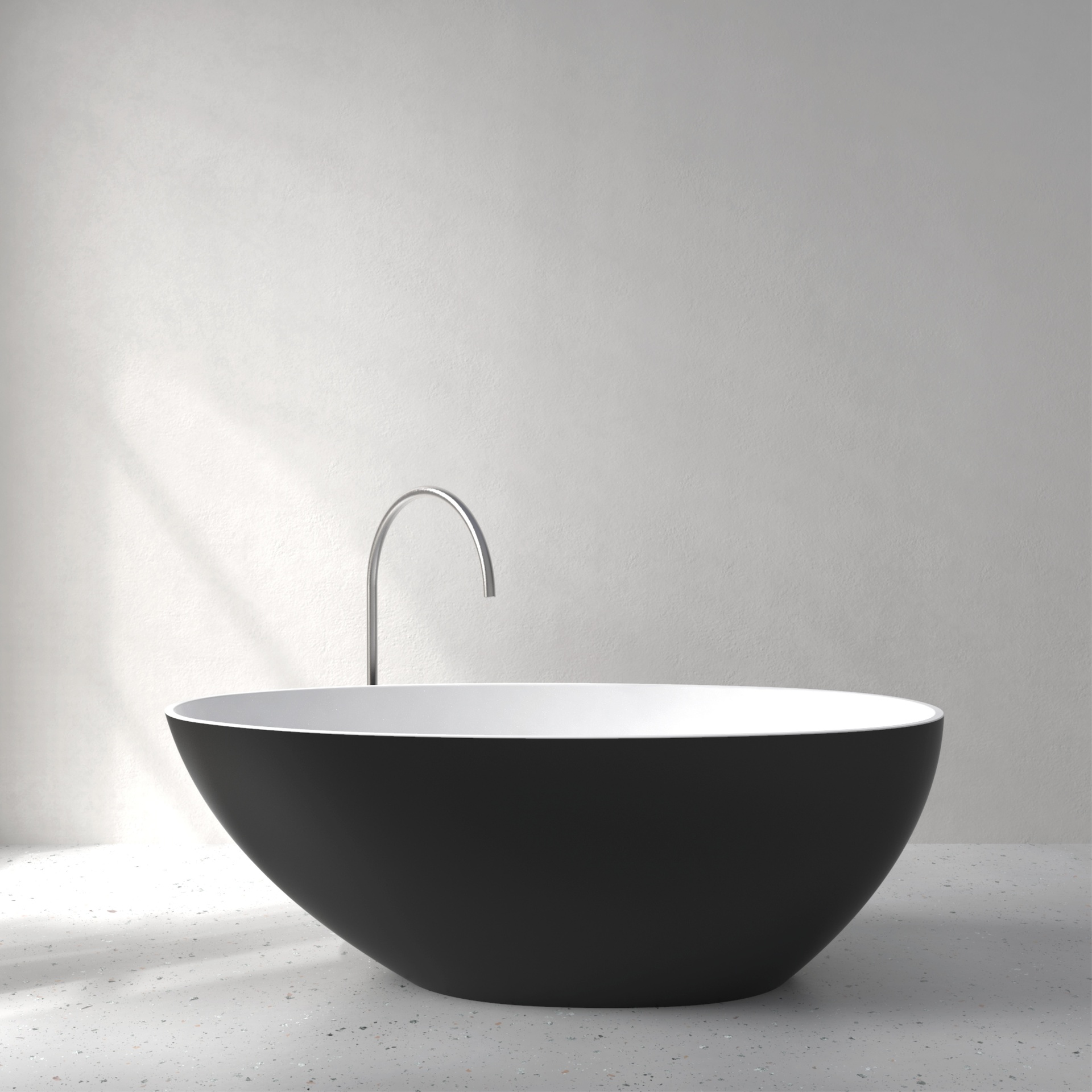 [FEA02-SDBLACK] Ease bath with Soft Touch (Deep Black)